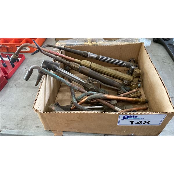 BOX OF ASSORTED WELDING TORCHES