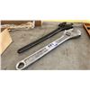 Image 1 : 2 LARGE HEAVY DUTY ADJUSTABLE WRENCHES