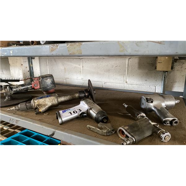 SHELF OF ASSORTED PNEUMATIC TOOLS