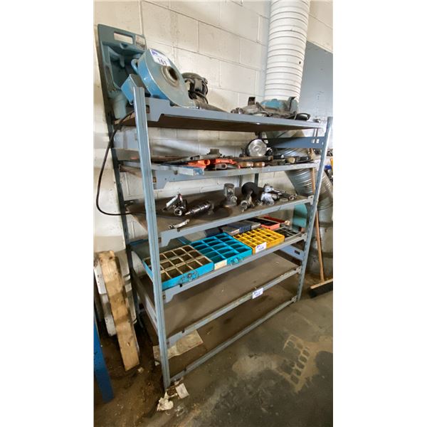 E-Z RECT GREY METAL ADJUSTABLE SHELVING UNIT APPROX 51"W X 25"D X 60"H *LAST DAY REMOVAL*