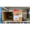 Image 13 : LARGE METAL SHELVING UNIT WITH ASSORTED CONTENTS- MOTOR OILS, GEAR OIL, MARKING PAINT, LUBRICANTS,