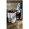 Image 20 : LARGE METAL SHELVING UNIT WITH ASSORTED CONTENTS- MOTOR OILS, GEAR OIL, MARKING PAINT, LUBRICANTS,