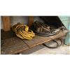Image 7 : WOODEN WORK BENCH WITH ASSORTED SHOP CONTENTS- MEASURES APPROX 103"L X 24"D X 34"H
