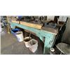 Image 2 : WOODEN WORK BENCH, MEASURES APPROX 103"L X 24"D X 34"H *CONTENTS NOT INCLUDED*