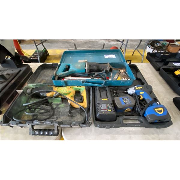 TYREX TD2008 CORDLESS IMPACT DRIVER WITH 2 BATTERIES, CHARGER IN HARD TRANSPORT CASE & DEWALT