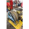 Image 3 : METAL MOBILE REEL CART WITH ROPE & 2 SPOOLS OF ROPE