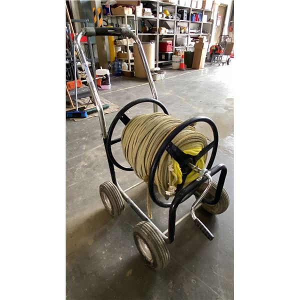 GARDEN ROSE REEL CART WITH 1000FT OF 1/2" ROPE