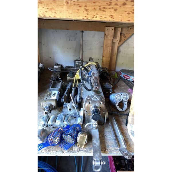 GROUP OF PUREPOINT ROBOTIC TRACTORS, ELECTRIC MOTORS, LIGHT HEADS & NEW GEAR BOXES
