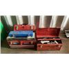 Image 1 : GROUP OF ASSORTED TOOLBOXES, 1 HAS CONTENTS