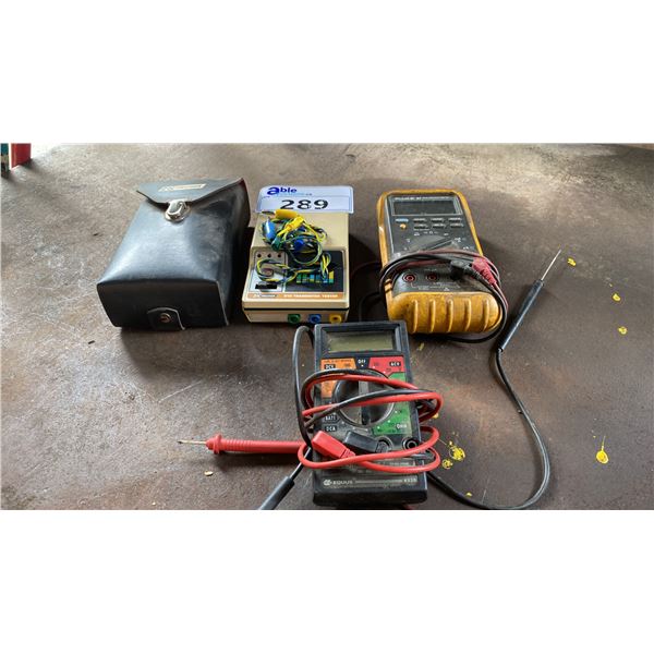 2 MULTIMETERS & BK PRECISION 510 TRANSISTOR TESTER
