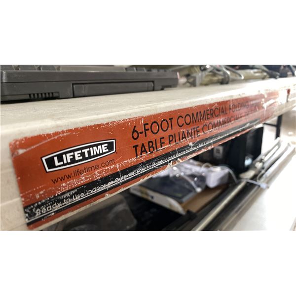 PAIR OF 6' PLASTIC FOLDING TABLES
