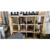Image 2 : 2 OFFICE DESKS, 3 SMALL METAL UTILITY SHELVES & CUBBY STYLE BOOKSHELF *CONTENTS NOT INCLUDED*