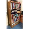 Image 2 : LIGHT WOOD 2 DOOR STORAGE CABINET & BOOKSHELF *CONTENTS NOT INCLUDED*