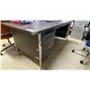 Image 1 : 2 DARKWOOD METAL FRAMED 5 DRAWER OFFICE DESKS APPROX 72"L X 36"D