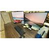 Image 1 : 2- 27" COMPUTER MONITORS & ACER ASPIRE COMPUTER WITH KEYBOARD & MOUSE *HDD REMOVED*