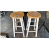 Image 1 : PAIR OF WOODEN STOOLS