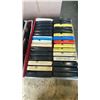 Image 2 : GROUP OF ASSORTED 8 TRACKS, CASSETTE TAPES & 2 WOODEN SHELVES