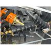 Image 3 : 2-New Landhonor  SAD1223C Auger Driver, 2 Bits Set Attachment For Skid Loader -