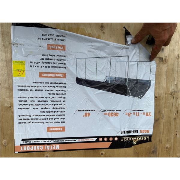 2-New Landhonor  LHRMC1119  9'  X  11'  X  20'  Metal Carport - 2 X $
