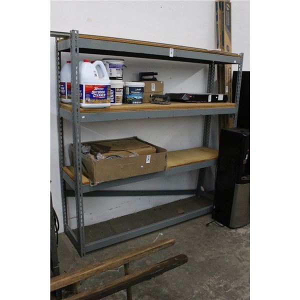 Grey Metal 4 Shelf Storage Rack