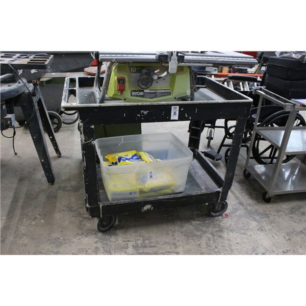 Black Plastic Storage Cart