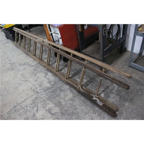 Wooden  24'  Ext Ladder
