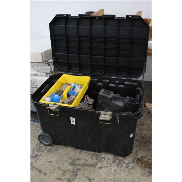 Large Rolling Tool Tote w/Asst. Electrical Hardware