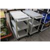 Image 1 : 2-Lakeside Plastic 3 Side Storage Carts - 2 X $
