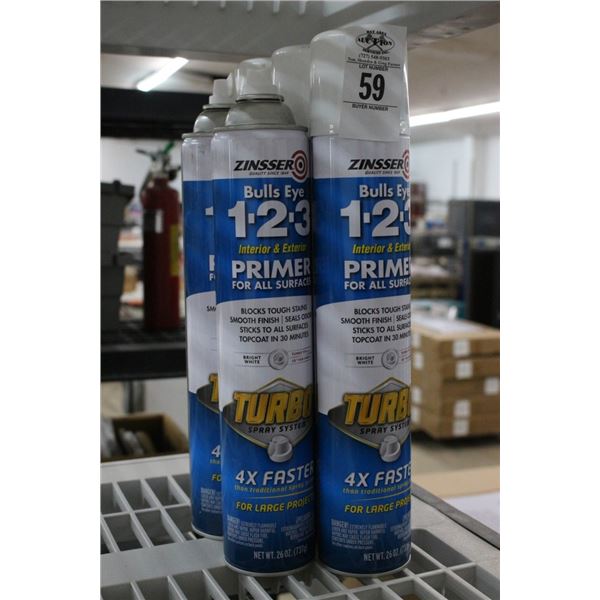 5-Interior/Exterior Primer Spray - 5 X $