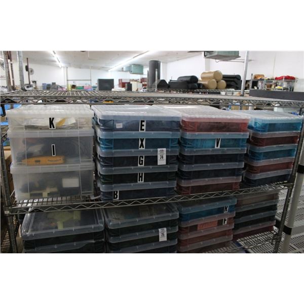 37-Plastic Tote Bin w/Electronic Hardware - 37 X $