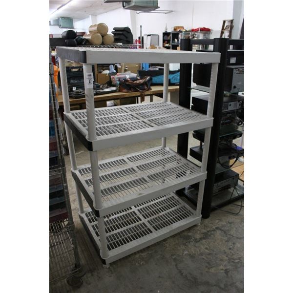 White Plastic Storage Rack