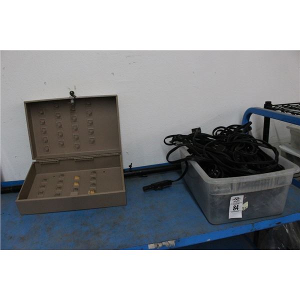 Metal Lock Box, Bin w/Adapters