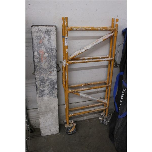 Small Yellow Rolling Scaffold