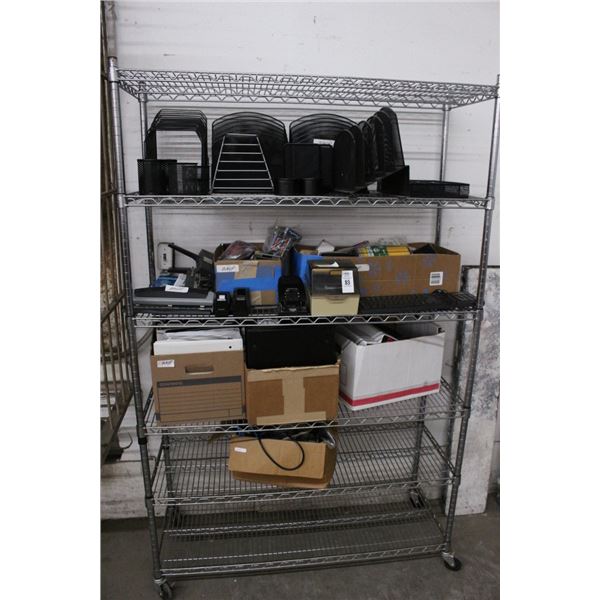 Asst. Office Supplies On Cart