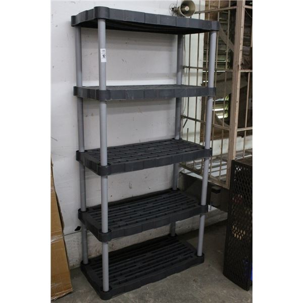 Grey/Black 5 Shelf Storage Rack