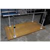 Image 1 : Wood Base w/Chrome Rail Adjustable Rehab Walkway