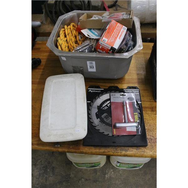 Saw Blade, Core Puller, Door Stops, Rope, Hardware In Sink