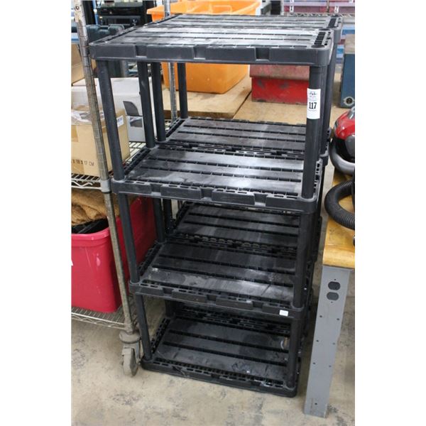 Plastic Storage Racks - Pair