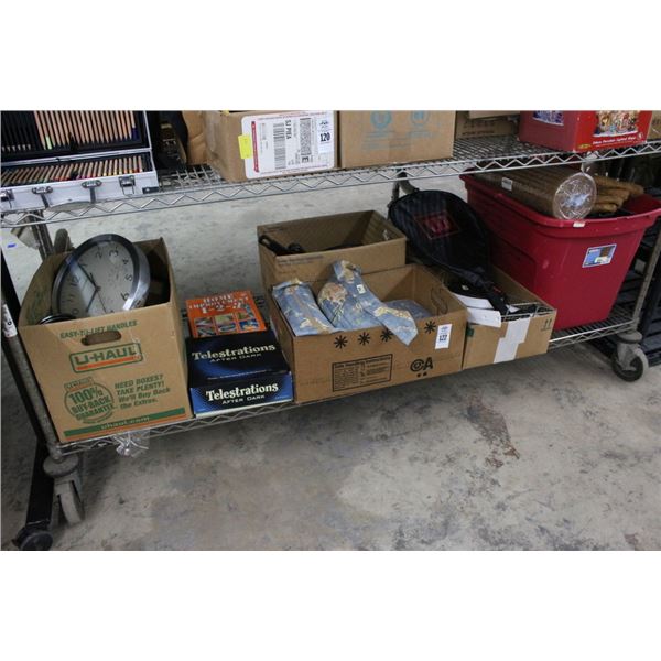 Party Game, Tennis Racket, Cast Pans, Barometer, Clock, Home Goods