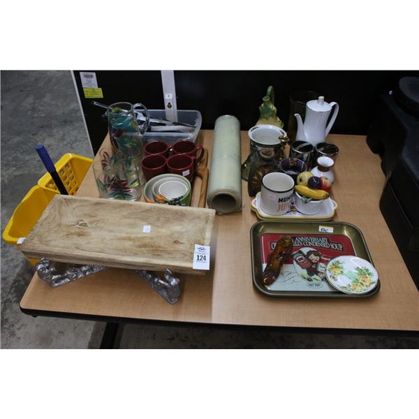 Footed Serving Bowl, Knives, Glassware, Home Goods