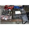 Image 3 : Stud Gun, Bit Set, Milwaukee HD Drill, Pump, Sharpener, Cordless Drill