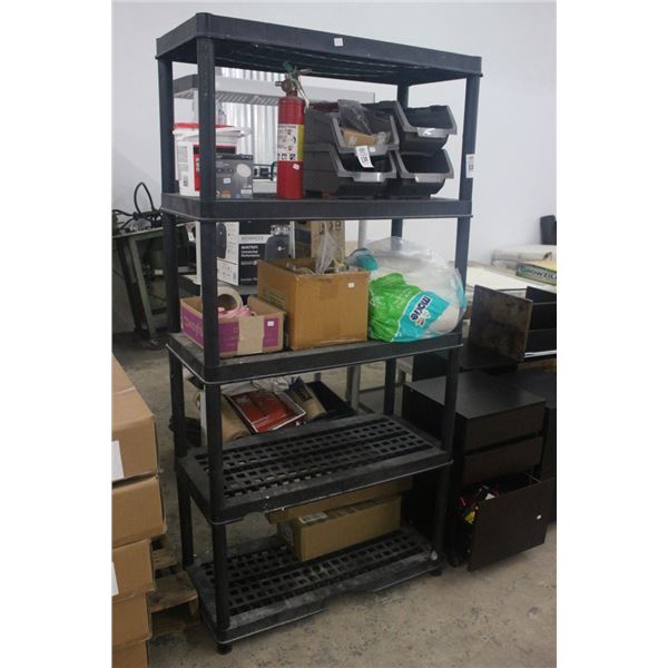 Plastic 5 Shelf Storage Rack