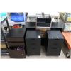Image 1 : Black Rolling Cabinets 3, Bin Cabinet
