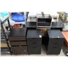 Image 2 : Black Rolling Cabinets 3, Bin Cabinet