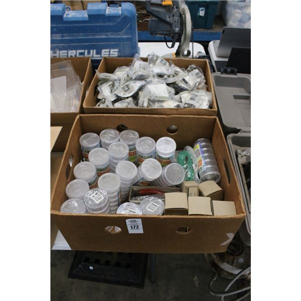 Small Storage Containers, Needle Nose, Door Pulls - 2 Boxes