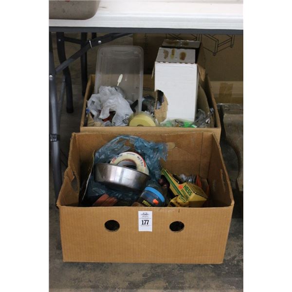 Boxes 2 w/Hess Truck, Hardware, Supplies