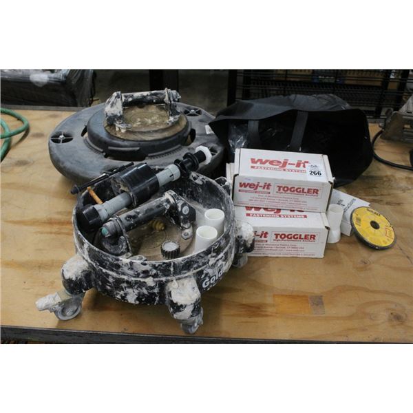 Wedges, Anchors, Brute Can Dolly, Moving Pads, Suction Cup