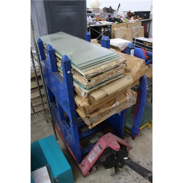 Blue Stack Storage Racks 4 w/Glass Shelves