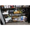 Image 3 : Shoe Shine Accessories, Oils, Tools, Hardware w/Black Storage Rack