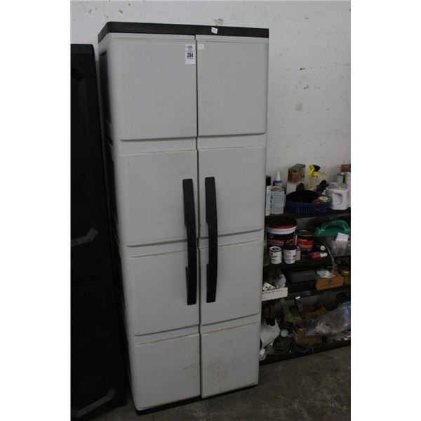 Grey Plastic Storage Cabinet